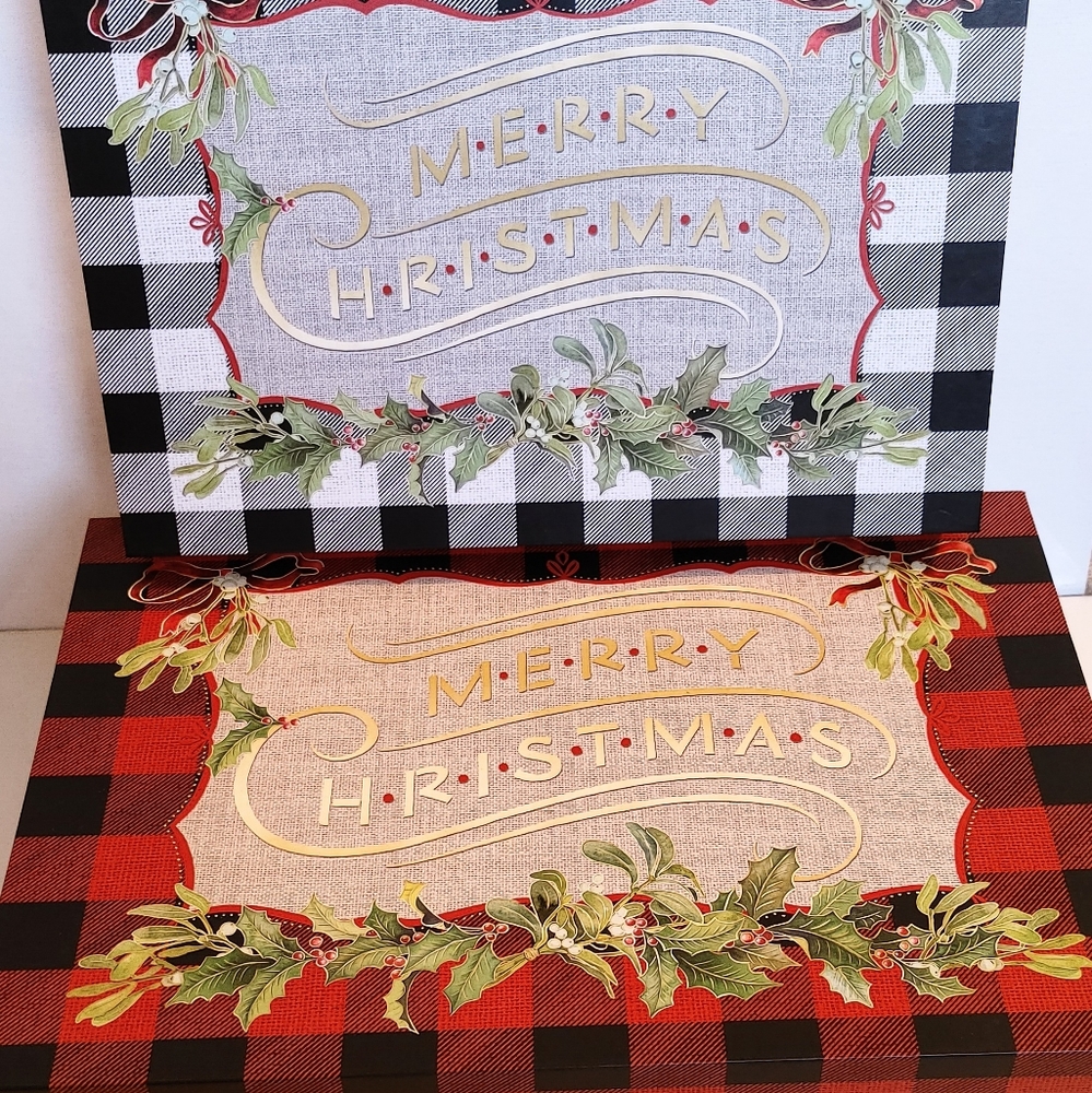 Buffalo Check Plaid Christmas Storage Boxes